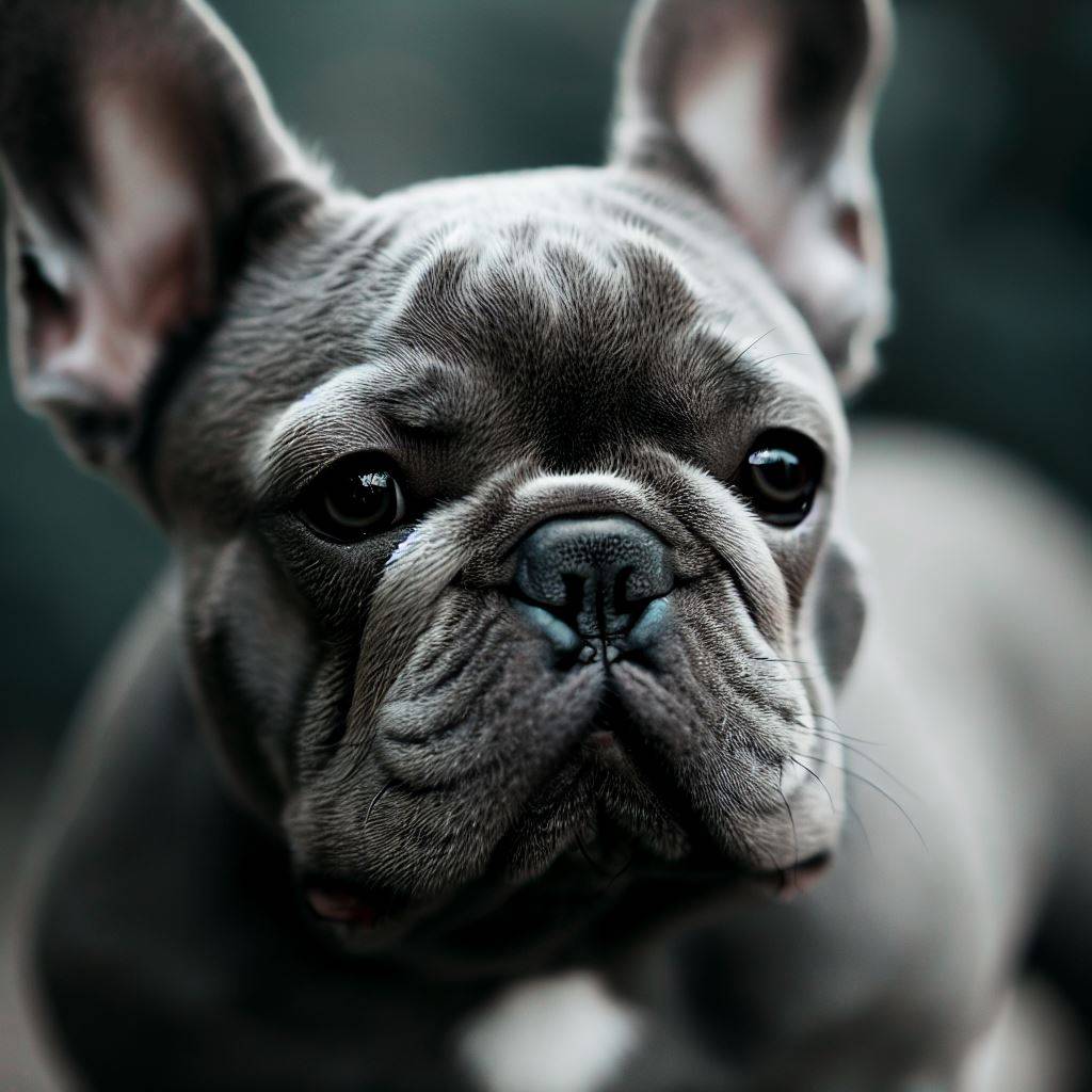 gray french bulldog
